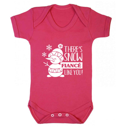 There's snow fiance like you baby vest dark pink 18-24 months