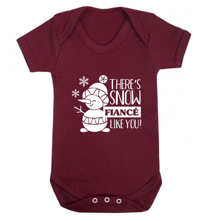 There's snow fiance like you baby vest maroon 18-24 months