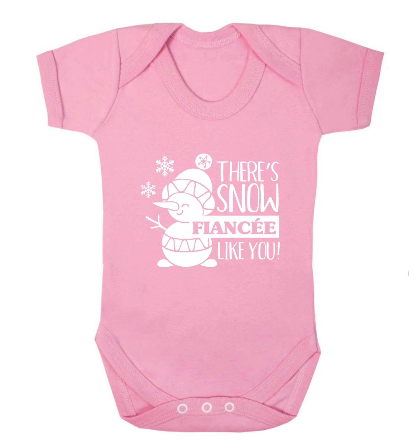 There's snow fiancee like you baby vest pale pink 18-24 months