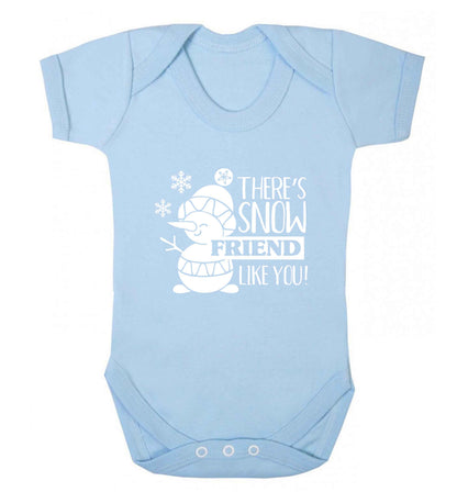 There's snow friend like you baby vest pale blue 18-24 months