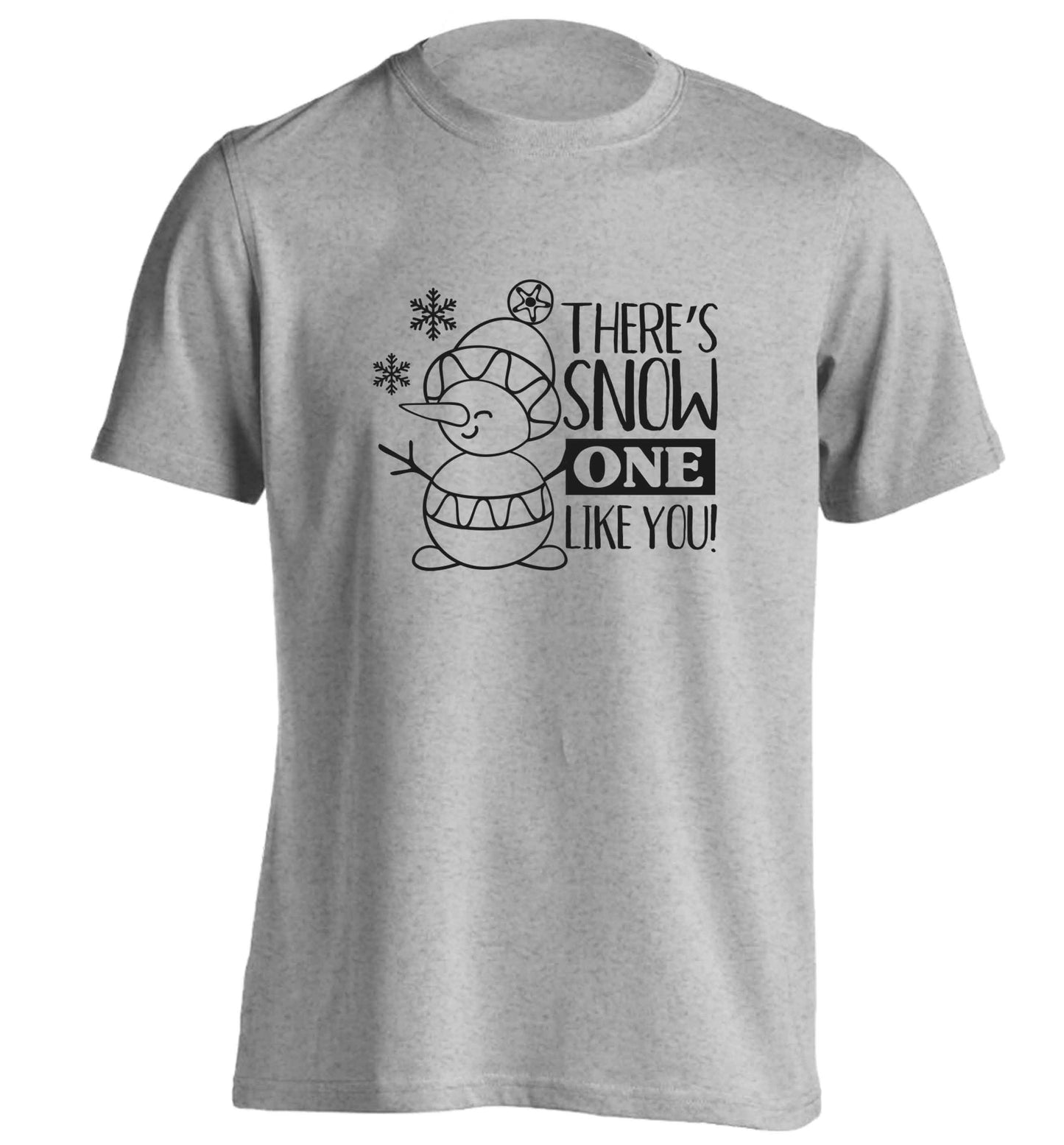 There's snow one like you adults unisex grey Tshirt 2XL