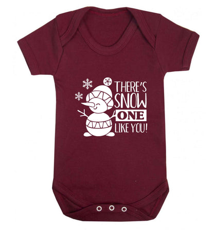 There's snow one like you baby vest maroon 18-24 months