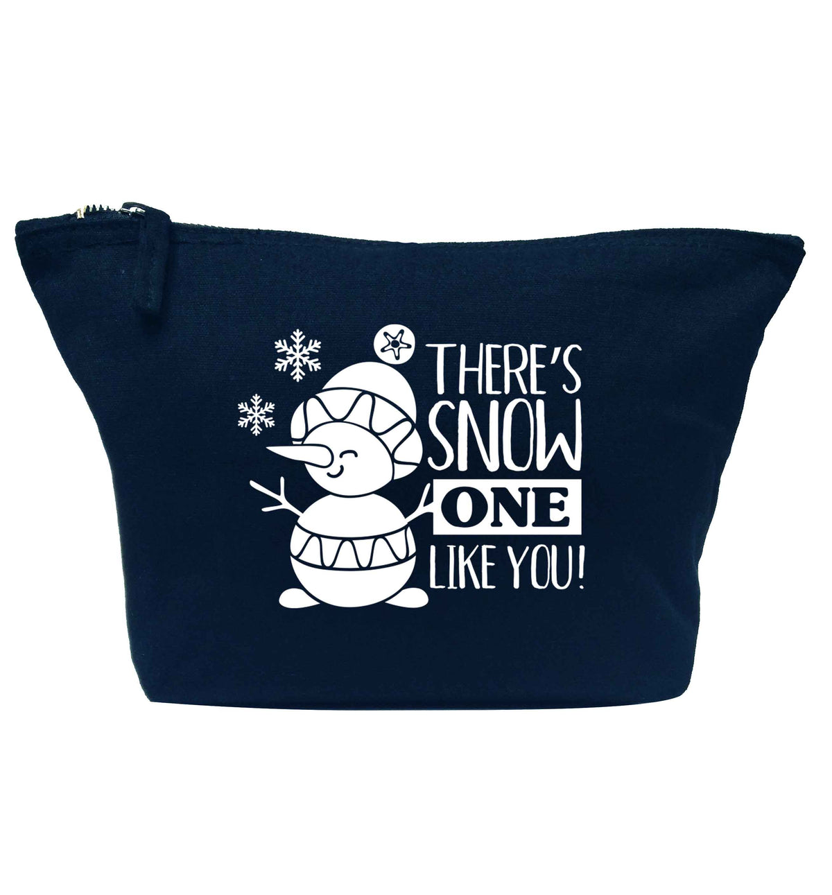 There's snow one like you navy makeup bag
