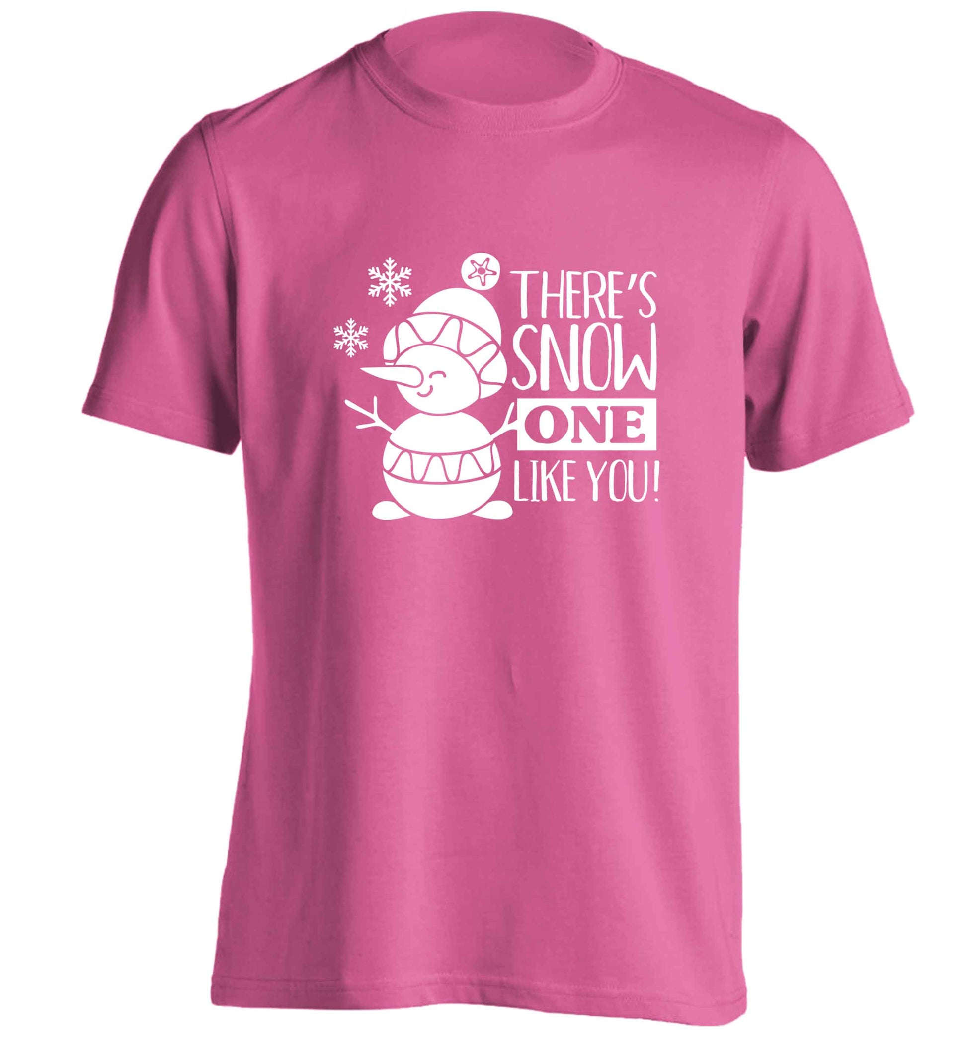 There's snow one like you adults unisex pink Tshirt 2XL