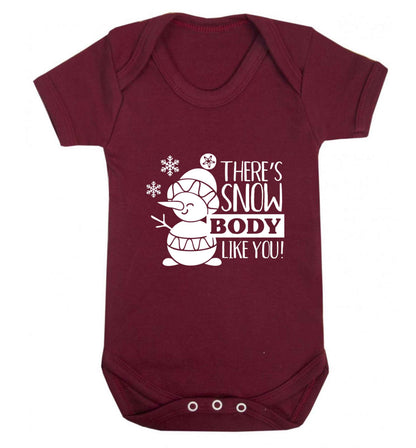 There's snow body like you baby vest maroon 18-24 months
