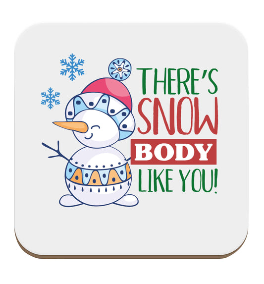 There's snow body like you set of four coasters