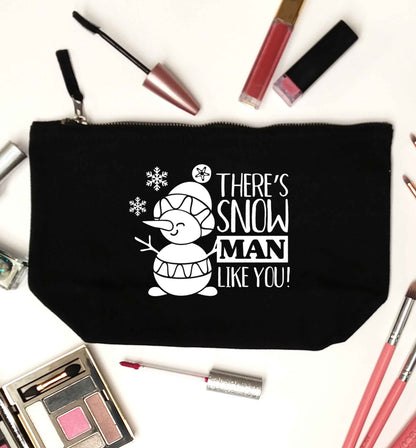 There's snow man like you black makeup bag