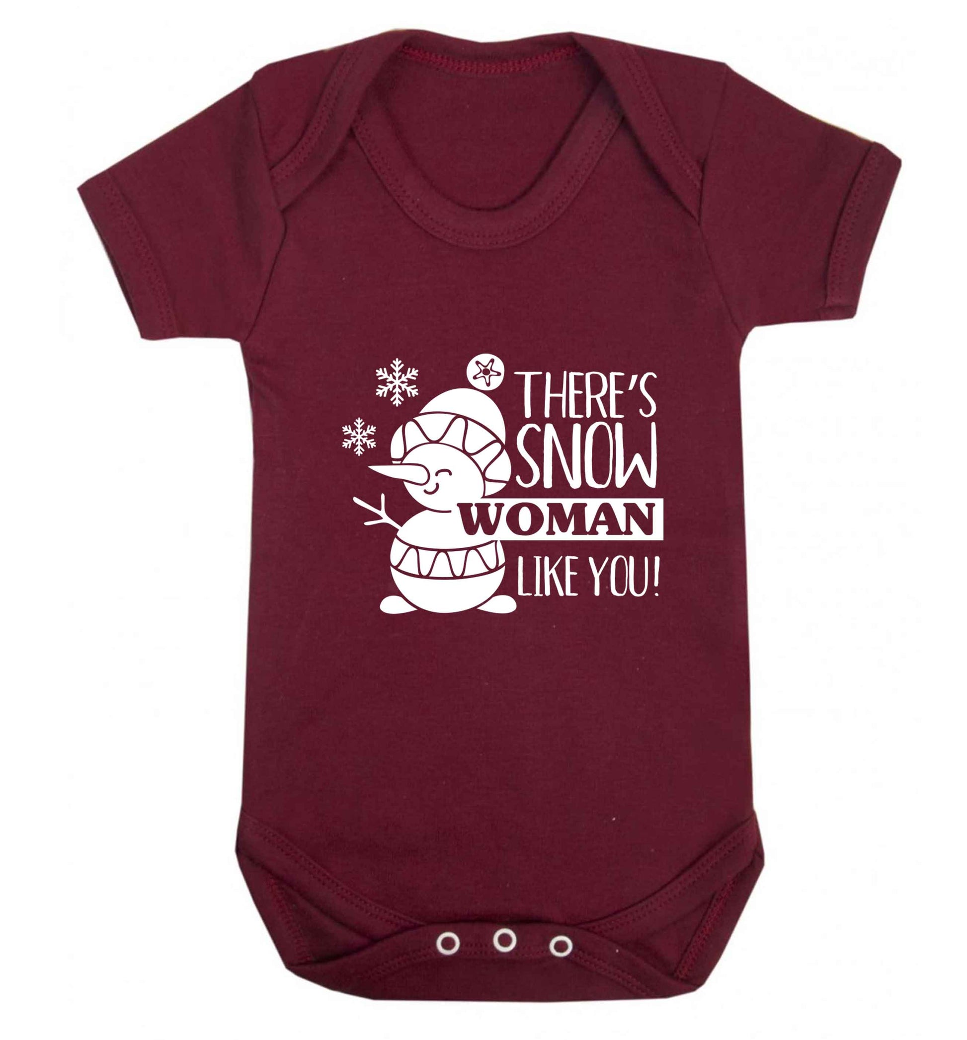 There's snow woman like you baby vest maroon 18-24 months