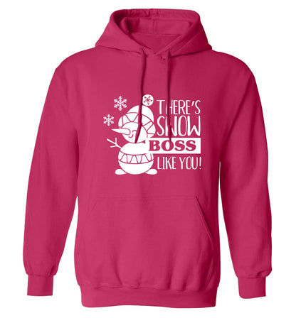 There's snow boss like you adults unisex pink hoodie 2XL