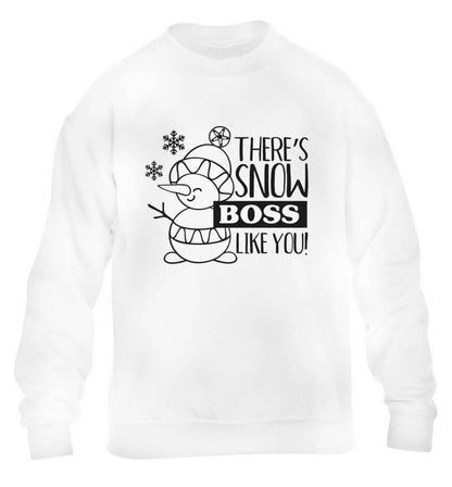 There's snow boss like you children's white sweater 12-13 Years