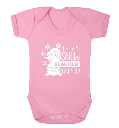 There's snow teacher like you baby vest pale pink 18-24 months
