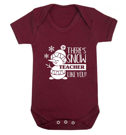 There's snow teacher like you baby vest maroon 18-24 months