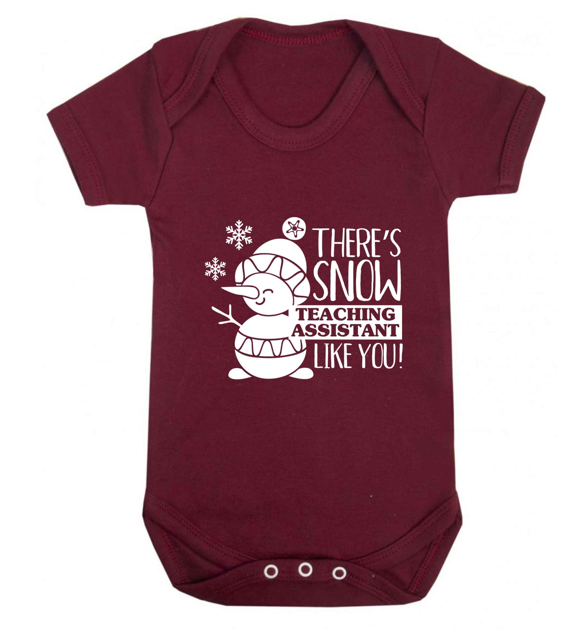 There's snow teaching assistant like you baby vest maroon 18-24 months