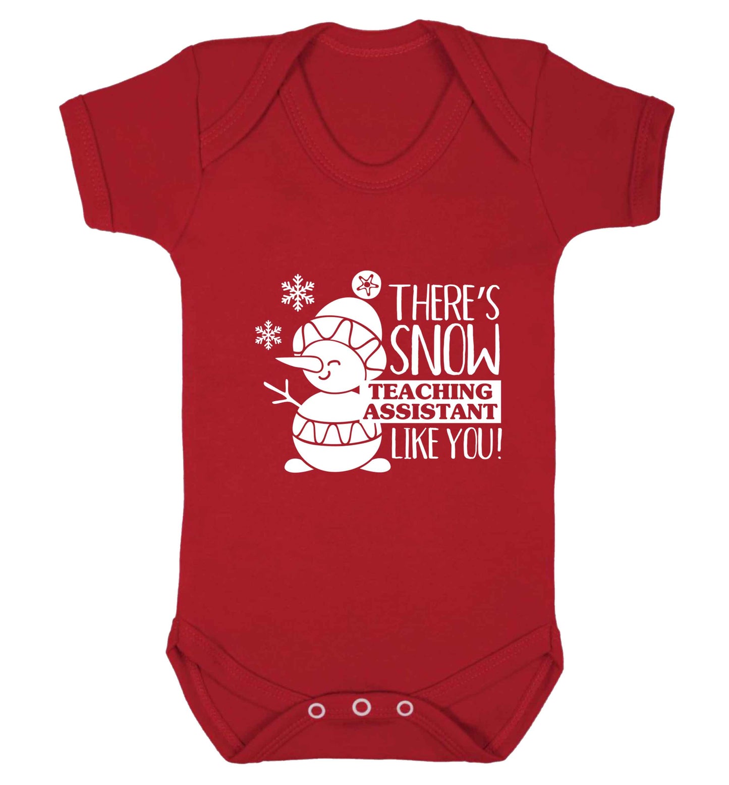 There's snow teaching assistant like you baby vest red 18-24 months