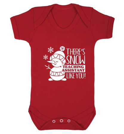 There's snow teaching assistant like you baby vest red 18-24 months