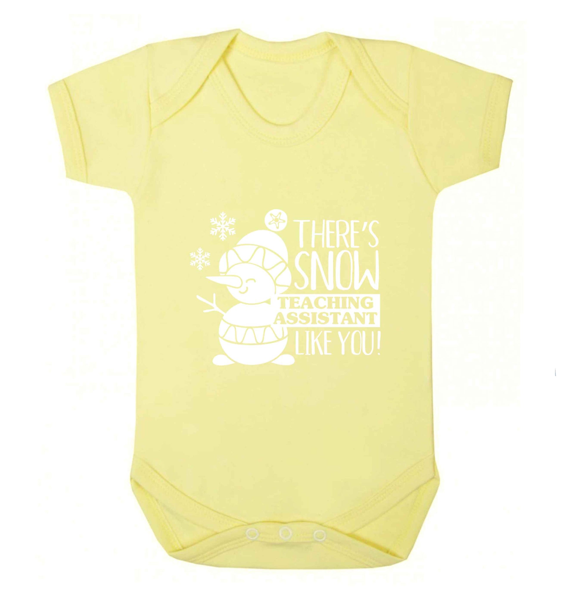 There's snow teaching assistant like you baby vest pale yellow 18-24 months