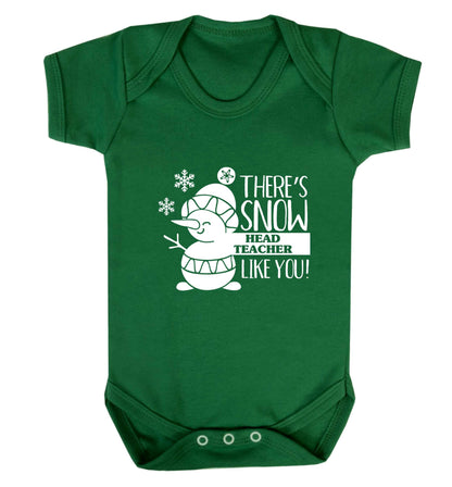 There's snow head teacher like you baby vest green 18-24 months