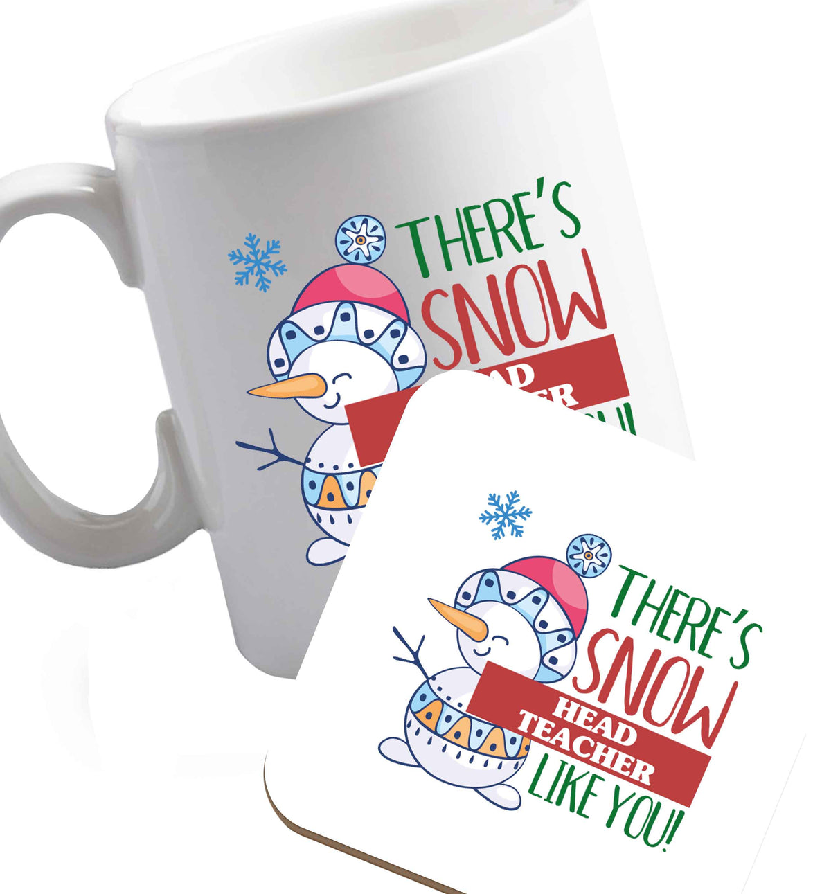 10 oz Favourite Type Pan Pancake ceramic mug and coaster set right handed
