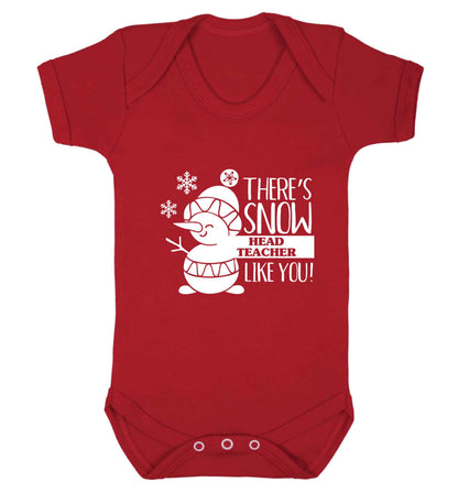 There's snow head teacher like you baby vest red 18-24 months