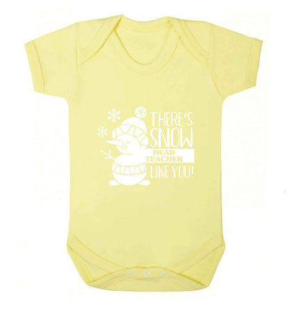 There's snow head teacher like you baby vest pale yellow 18-24 months