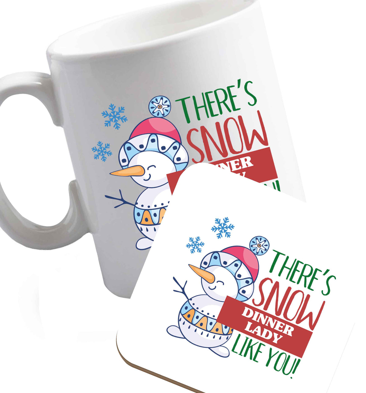10 oz Favourite Type Pan Pancake ceramic mug and coaster set right handed