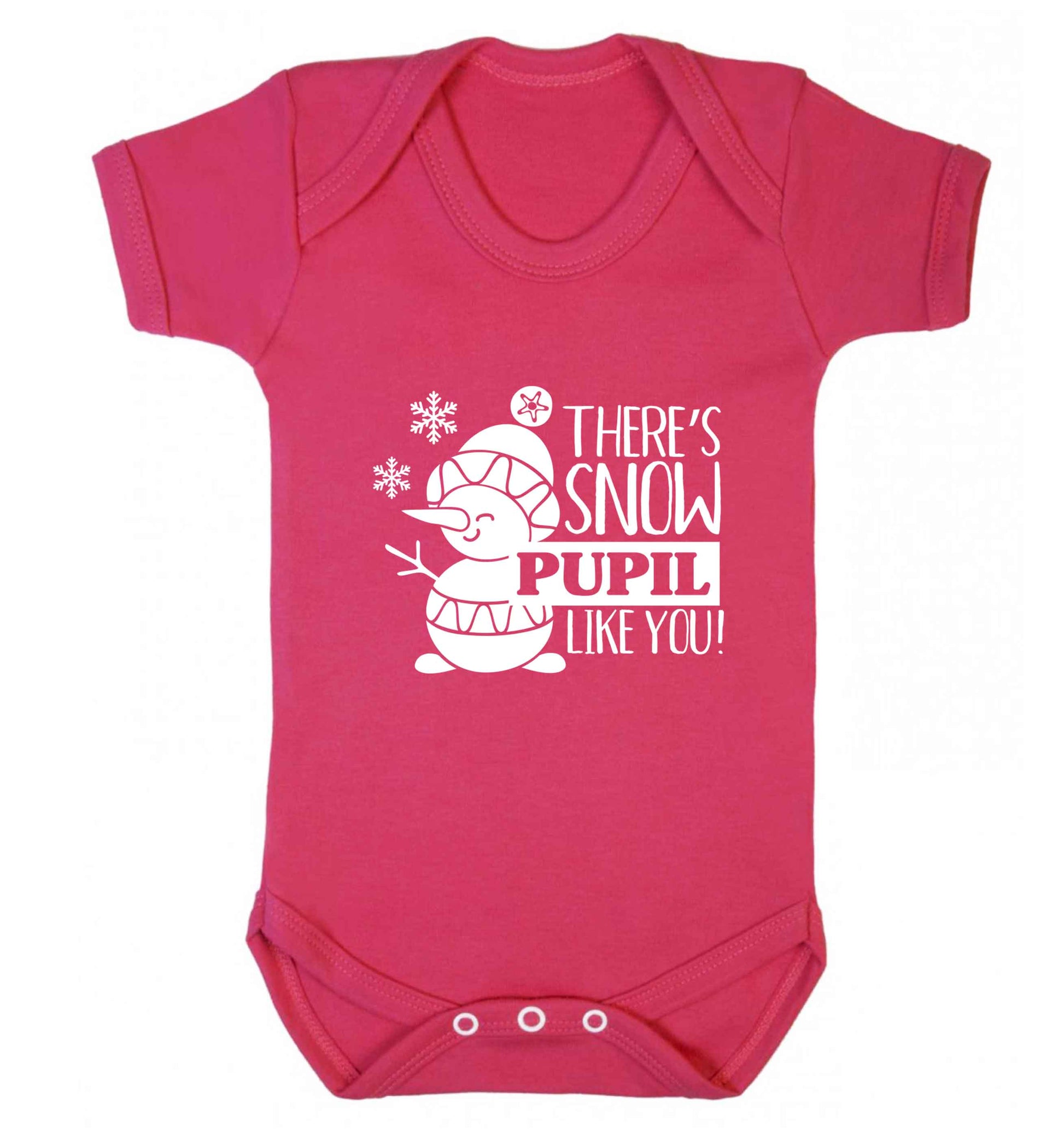 There's snow pupil like you baby vest dark pink 18-24 months