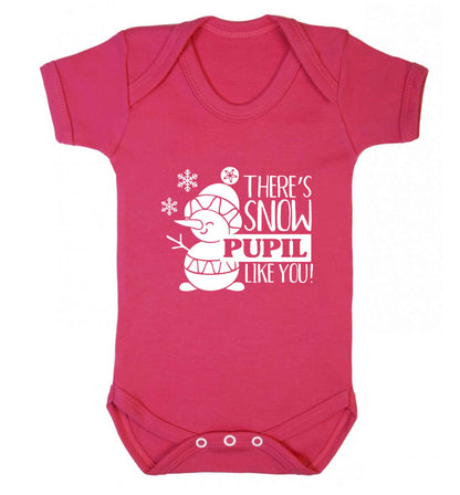 There's snow pupil like you baby vest dark pink 18-24 months