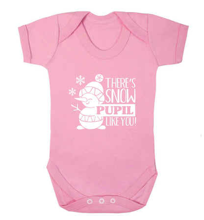 There's snow pupil like you baby vest pale pink 18-24 months