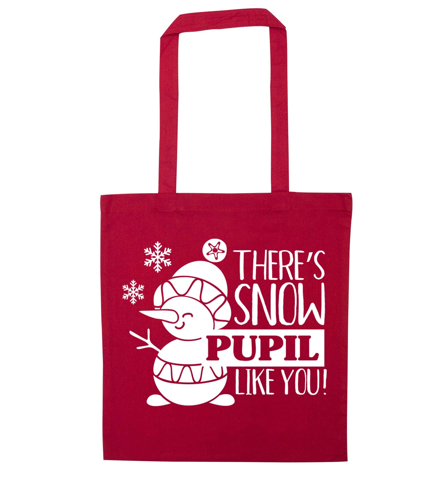 There's snow pupil like you red tote bag