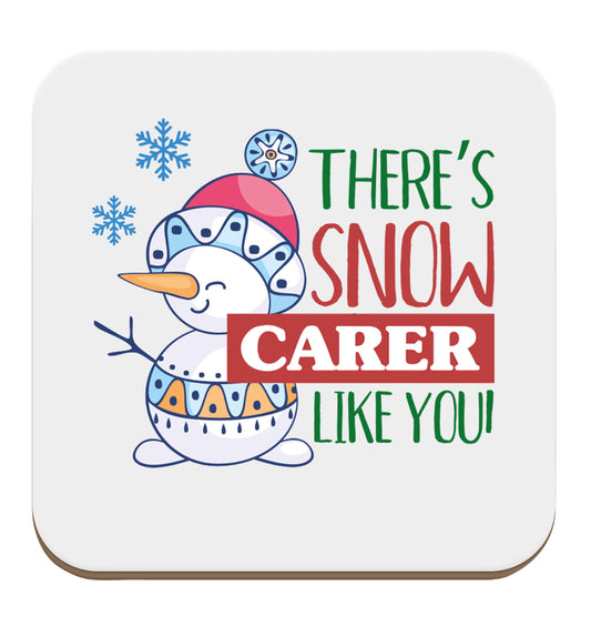 There's snow carer like you set of four coasters