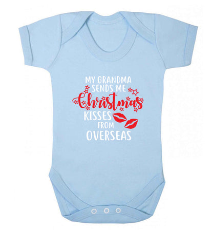 Grandma Christmas Kisses Overseas baby vest pale blue 18-24 months