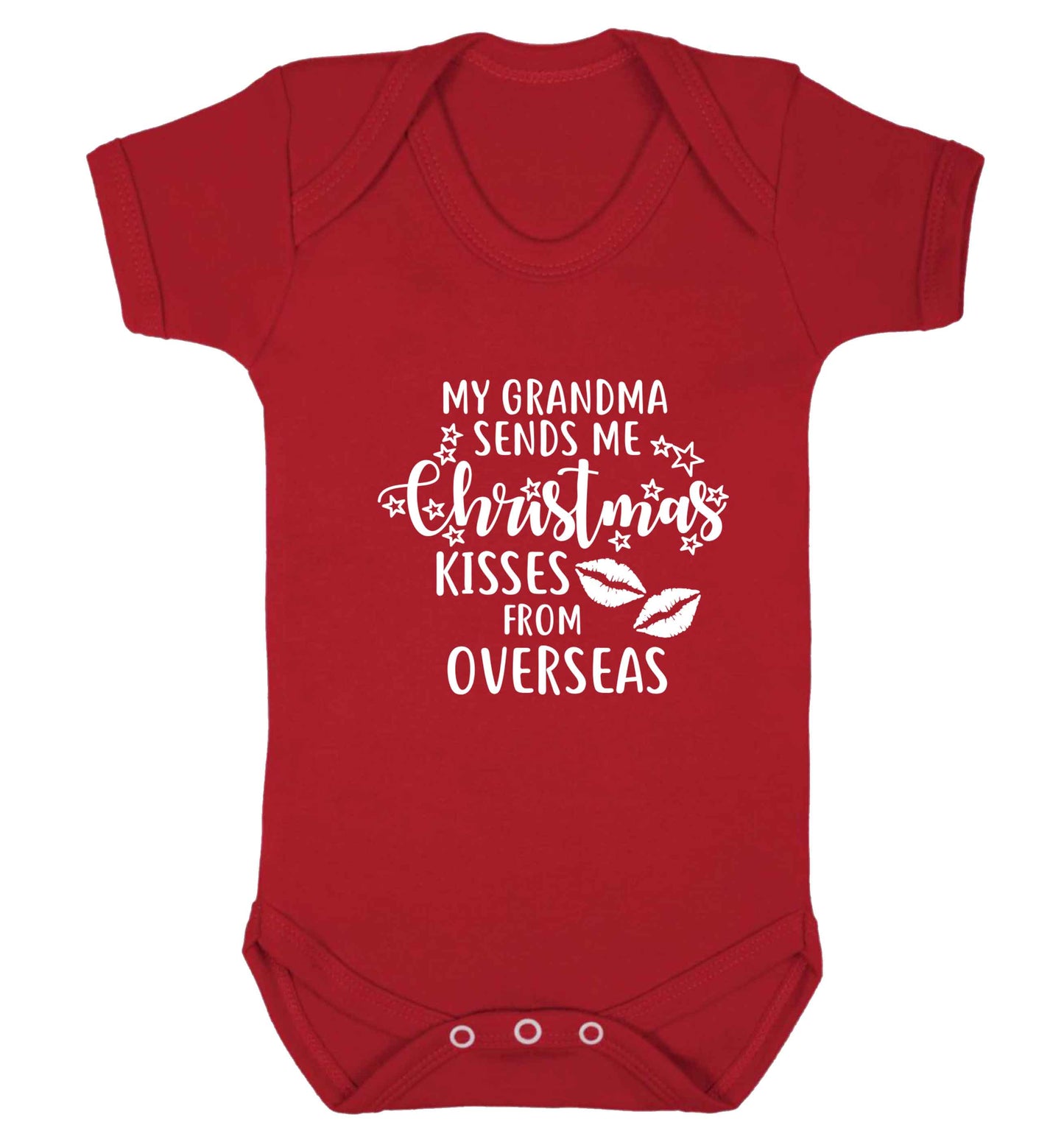 Grandma Christmas Kisses Overseas baby vest red 18-24 months