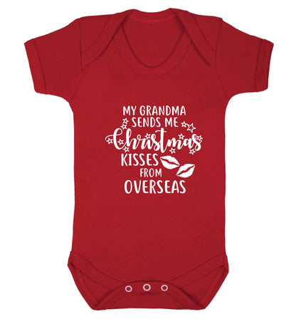 Grandma Christmas Kisses Overseas baby vest red 18-24 months