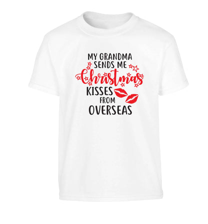 Grandma Christmas Kisses Overseas Children's white Tshirt 12-13 Years