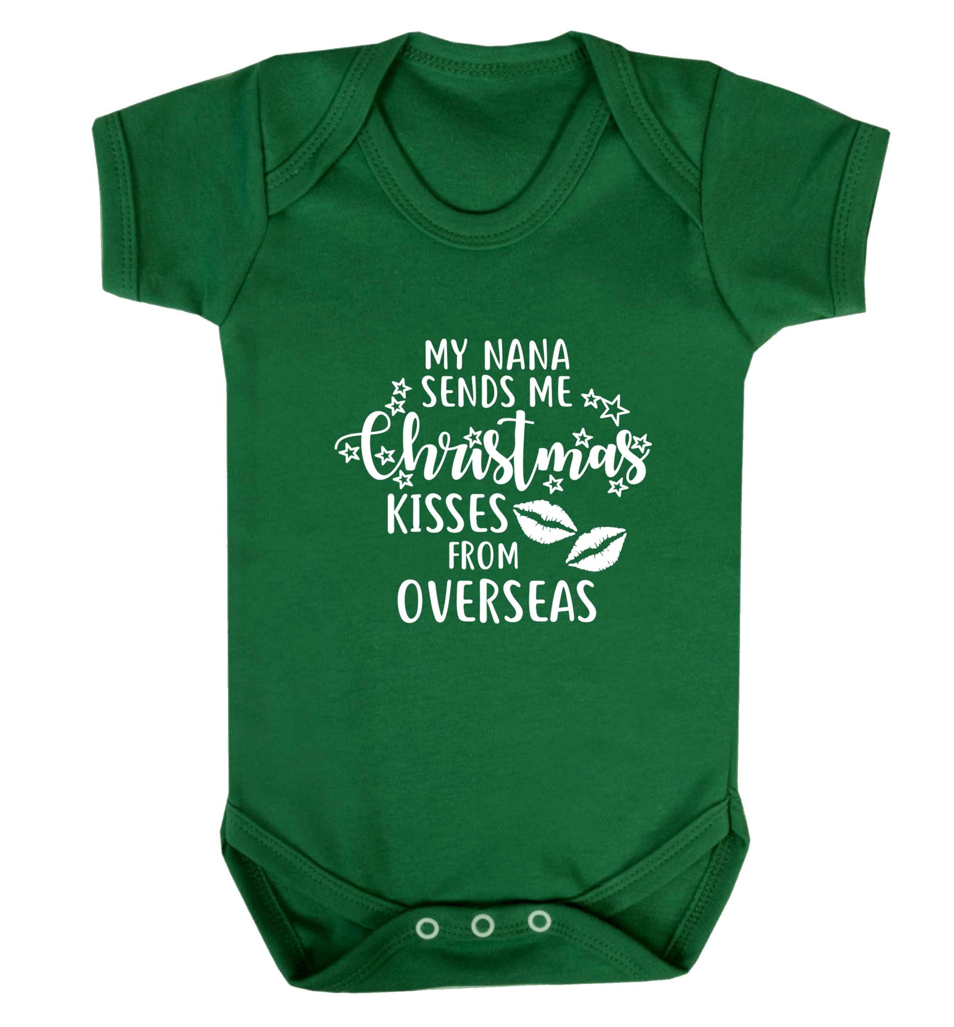 Grandma Christmas Kisses Overseas baby vest green 18-24 months