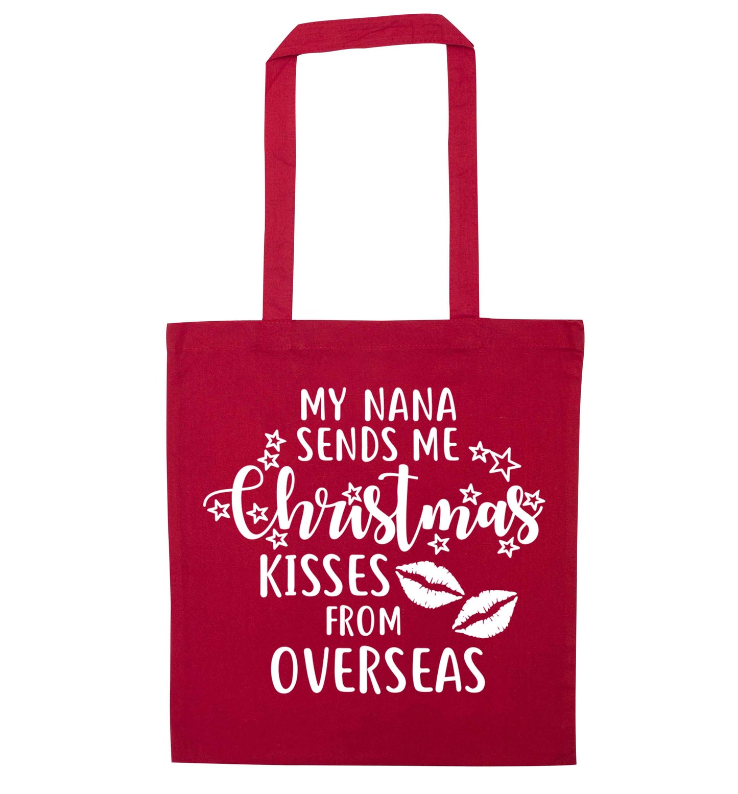 Grandma Christmas Kisses Overseas red tote bag