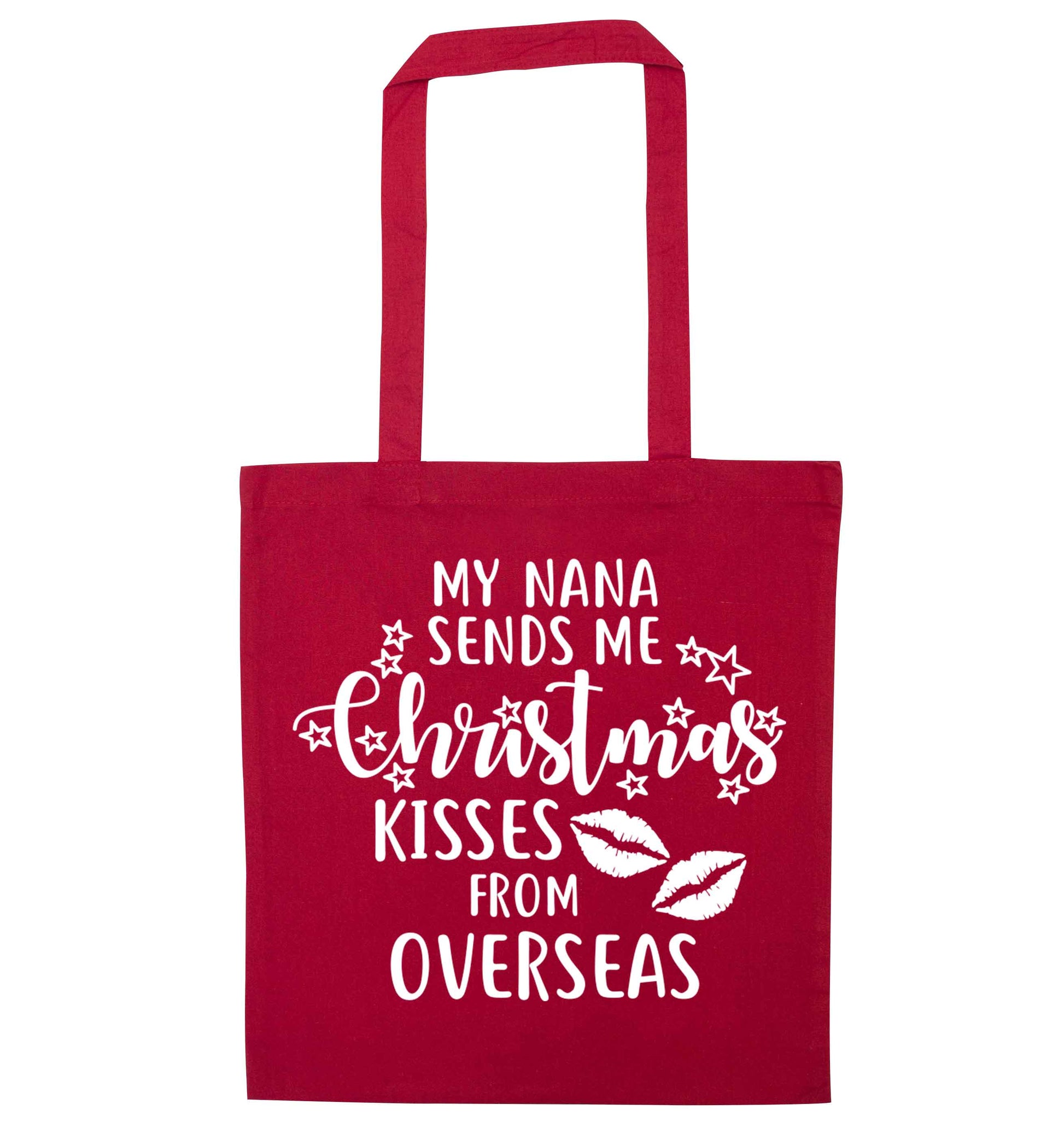 Grandma Christmas Kisses Overseas red tote bag