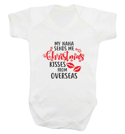 Grandma Christmas Kisses Overseas baby vest white 18-24 months