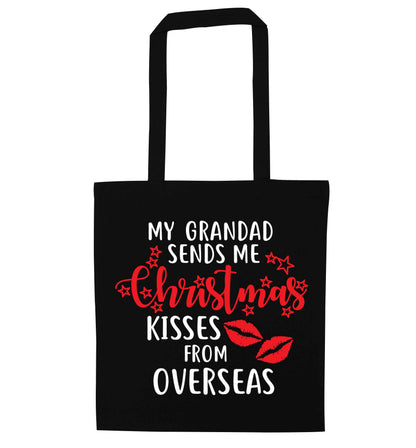 Grandad Christmas Kisses Overseas black tote bag