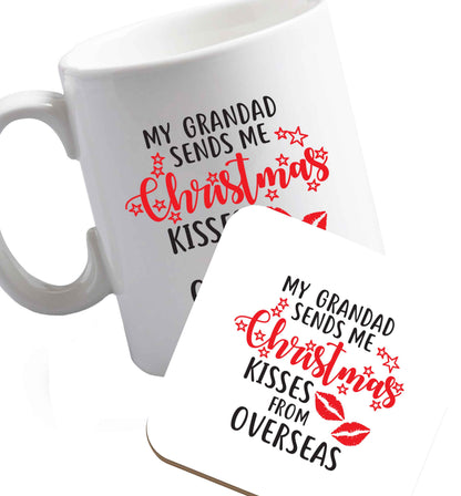 10 oz Favourite Type Pan Pancake ceramic mug and coaster set right handed