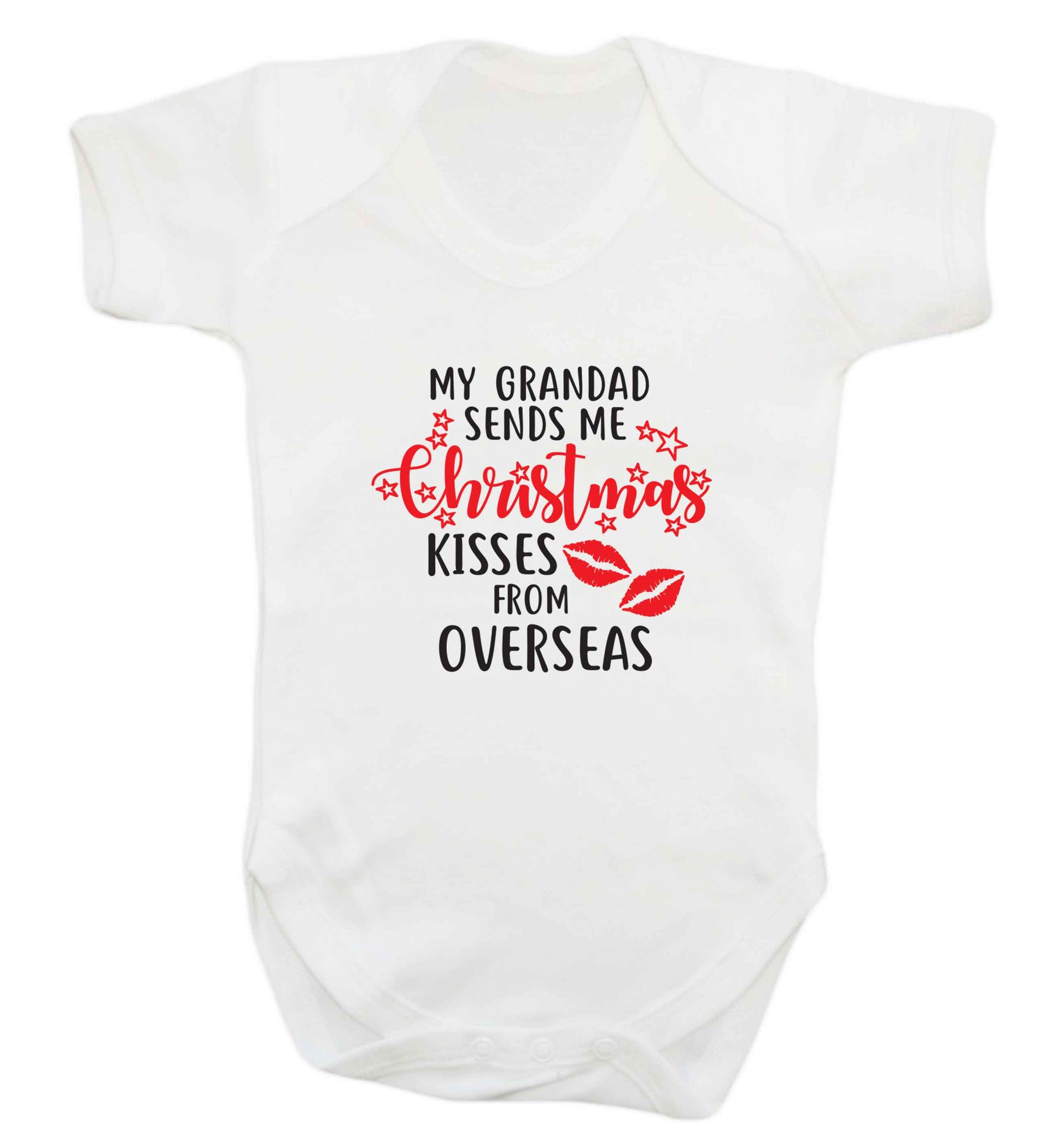 Grandad Christmas Kisses Overseas baby vest white 18-24 months
