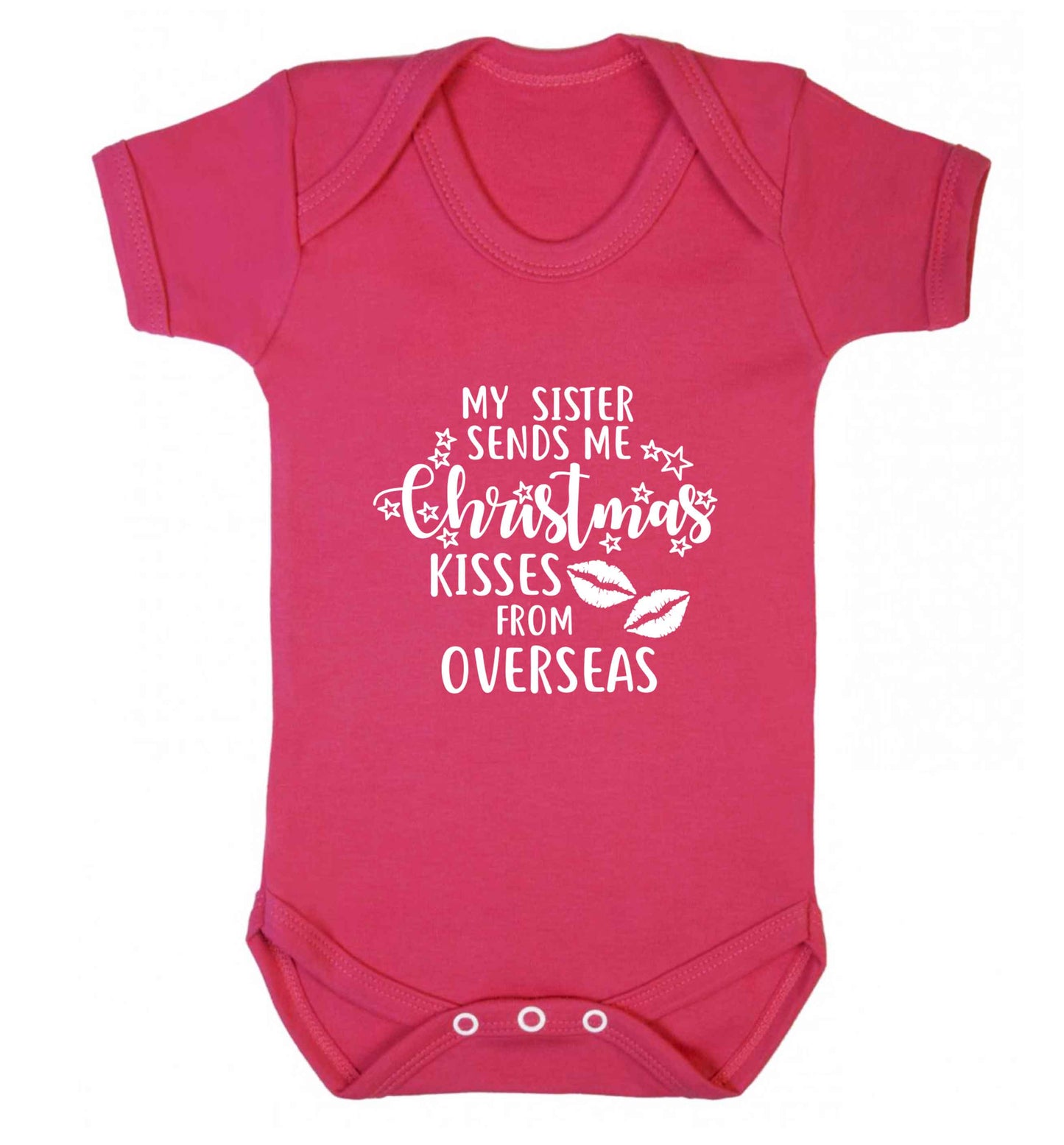 Grandad Christmas Kisses Overseas baby vest dark pink 18-24 months