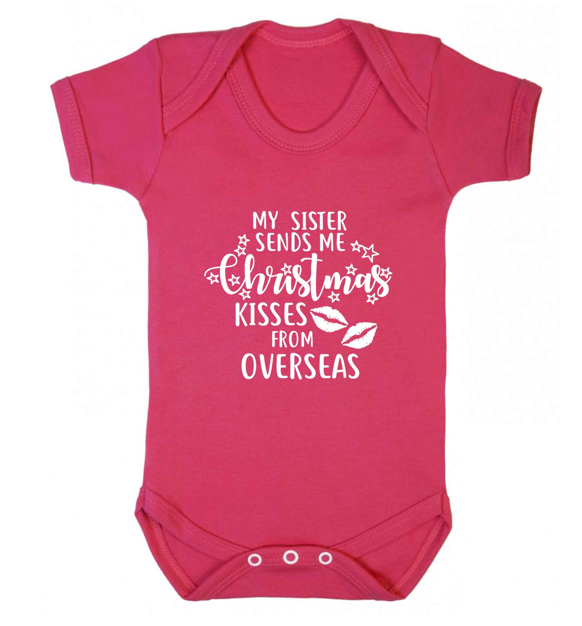 Grandad Christmas Kisses Overseas baby vest dark pink 18-24 months