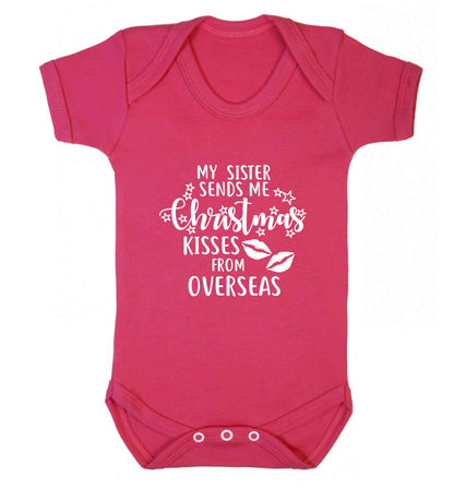Grandad Christmas Kisses Overseas baby vest dark pink 18-24 months