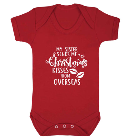 Grandad Christmas Kisses Overseas baby vest red 18-24 months
