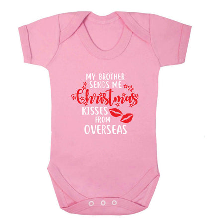 Brother Christmas Kisses Overseas baby vest pale pink 18-24 months
