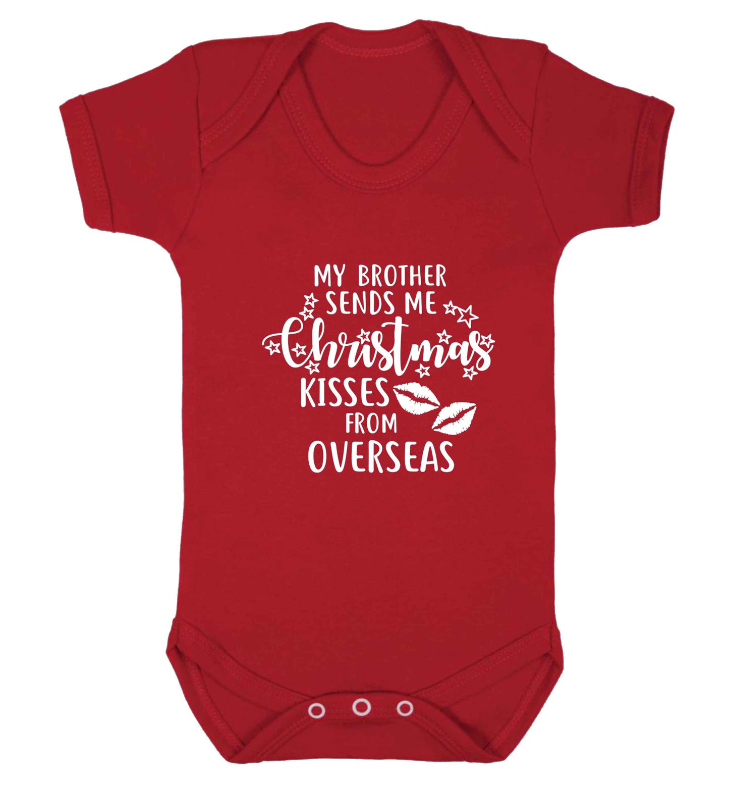 Brother Christmas Kisses Overseas baby vest red 18-24 months