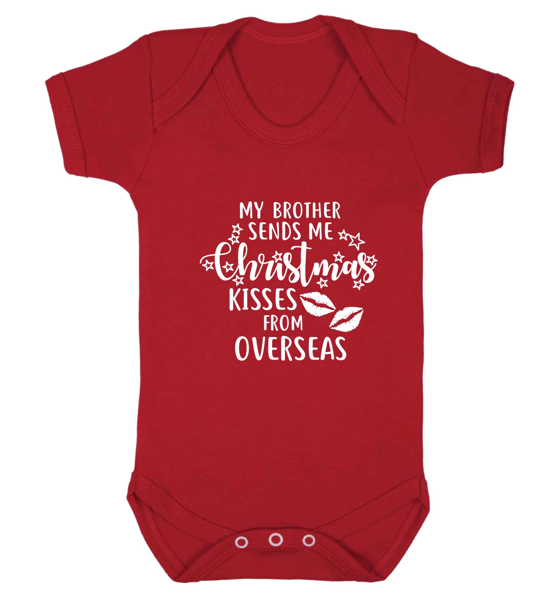 Brother Christmas Kisses Overseas baby vest red 18-24 months