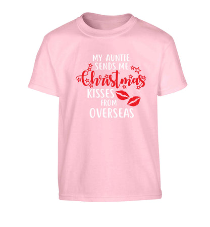 Auntie Christmas Kisses Overseas Children's light pink Tshirt 12-13 Years