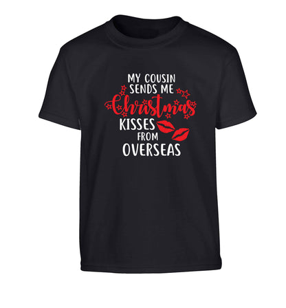 Auntie Christmas Kisses Overseas Children's black Tshirt 12-13 Years